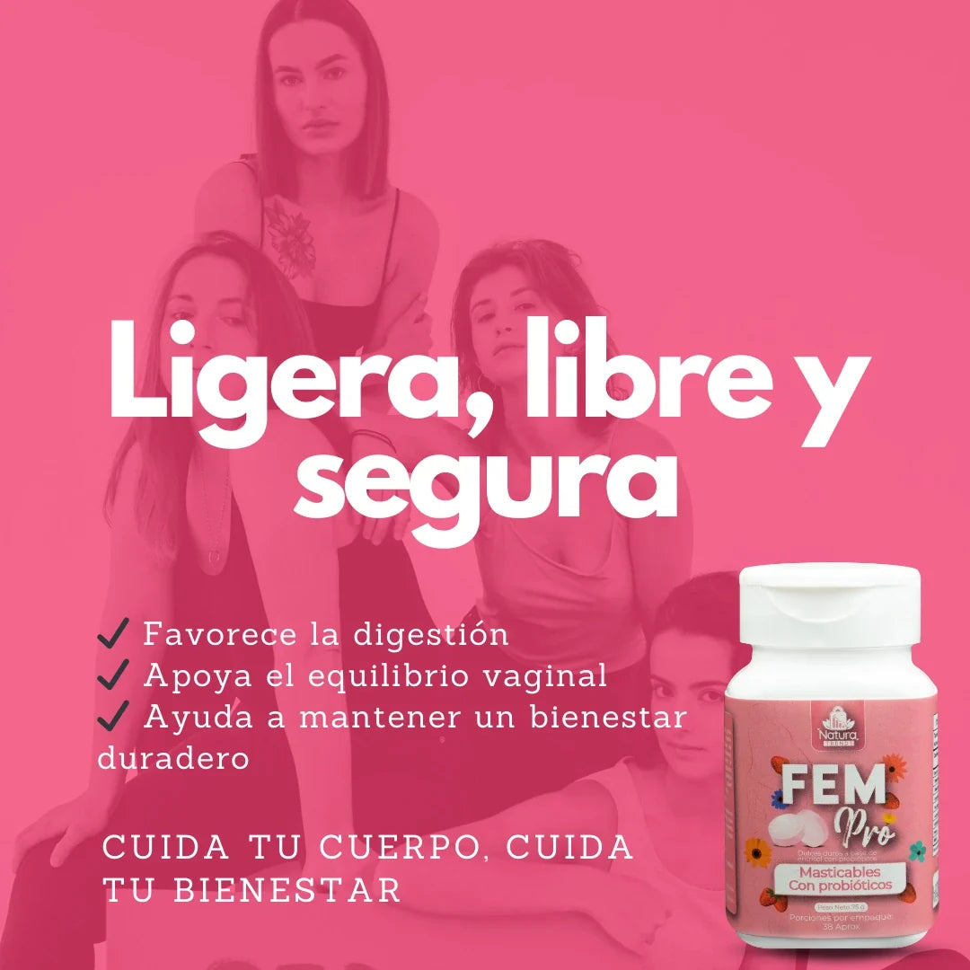 ¿Sientes molestias, mal olor o desequilibrio en tu zona íntima? FemPro es el probiótico natural que ayuda a recuperar tu confianza desde adentro 🌸