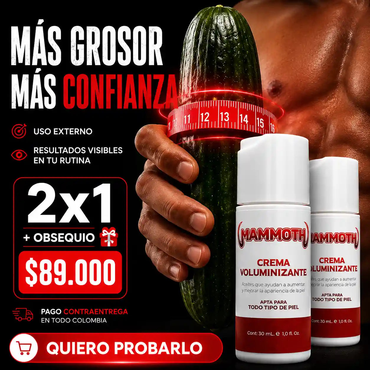 Mammoth®: Más grosor. Más seguridad. Más presencia masculina.