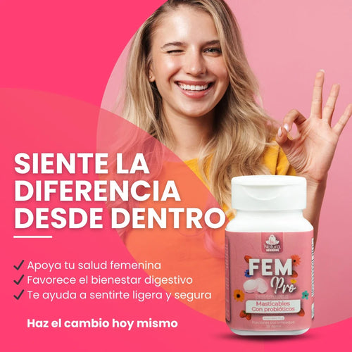 ¿Sientes molestias, mal olor o desequilibrio en tu zona íntima? FemPro es el probiótico natural que ayuda a recuperar tu confianza desde adentro 🌸